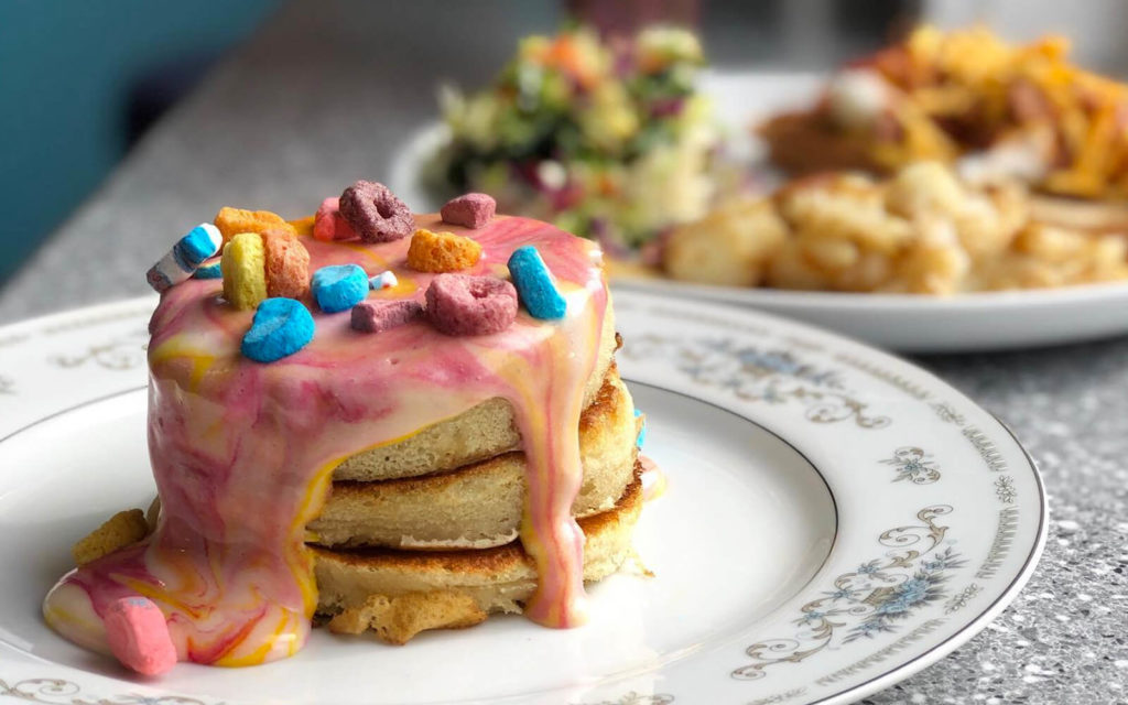 Rainbow Brite Pancakes from Electric Diner