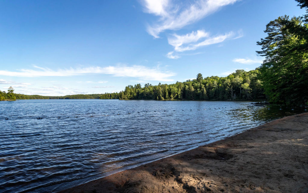 View from the Beach at Silent Lake Provincial Park