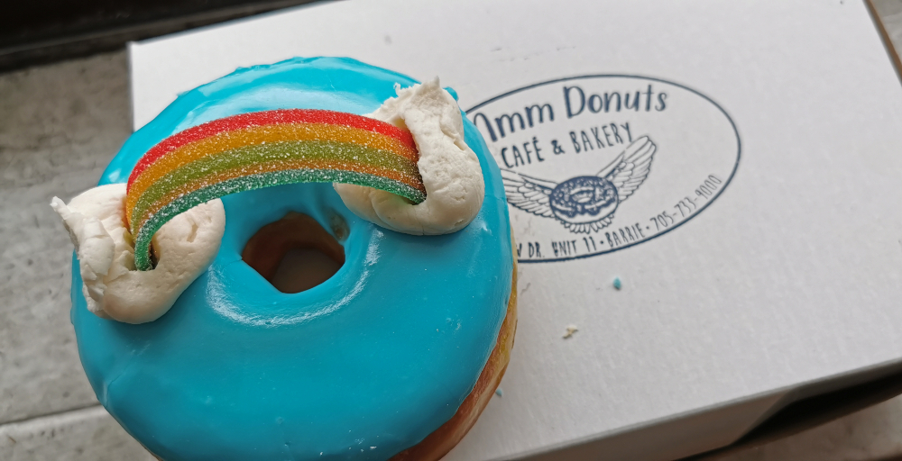 rainbow donut from Mmm Donuts