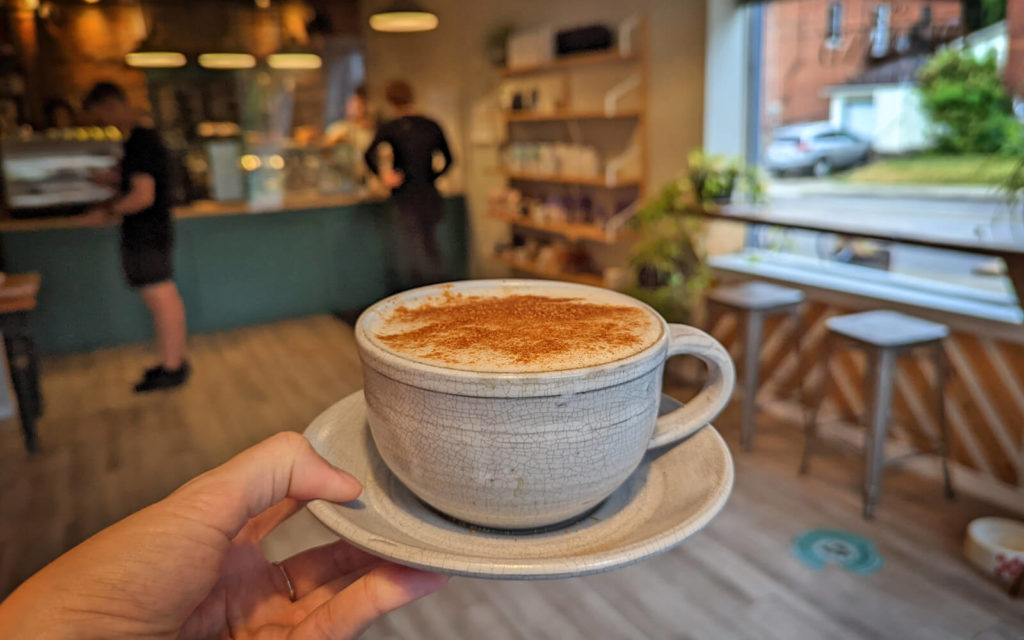 Cup at Durand Coffee in Hamilton