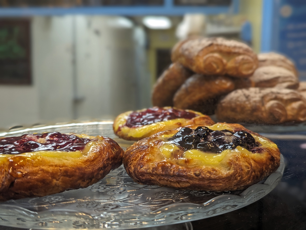 Danish pastries at Panache Bakery & Cafe