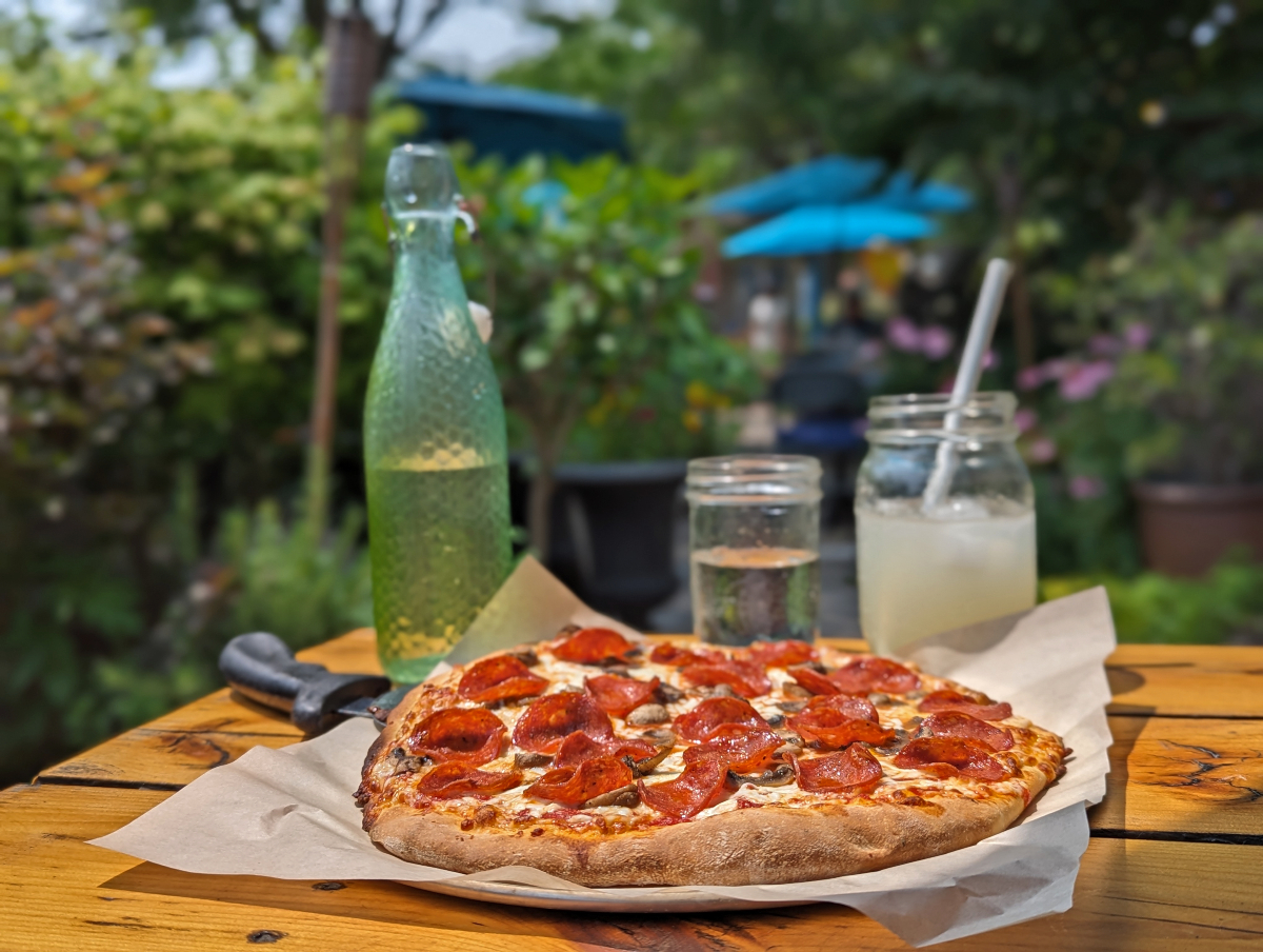 pizza at The Purple House Cafe in Gananoque