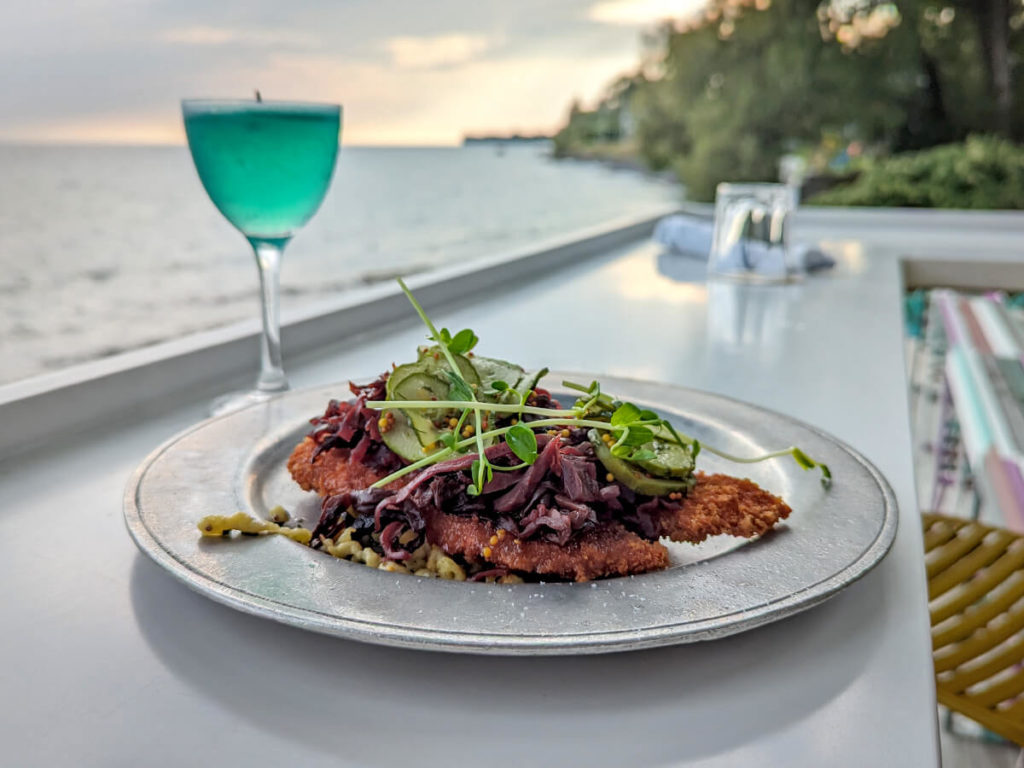 Chicken Schnitzel at The Drake Devonshire One of the Top Restaurants in Wellington Ontario