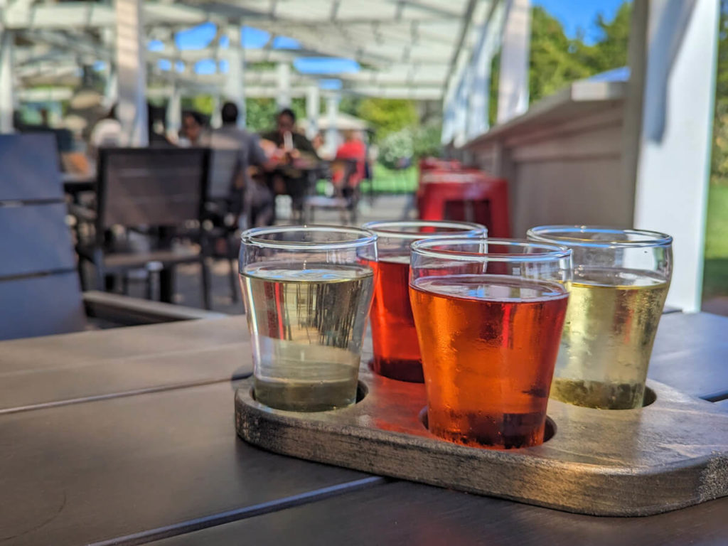 Flight of Cider at The County Cider