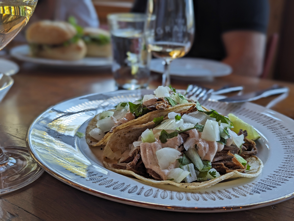 tacos at The Grange Winery