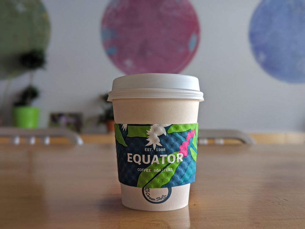 coffee cup at Equator Coffee Roasters