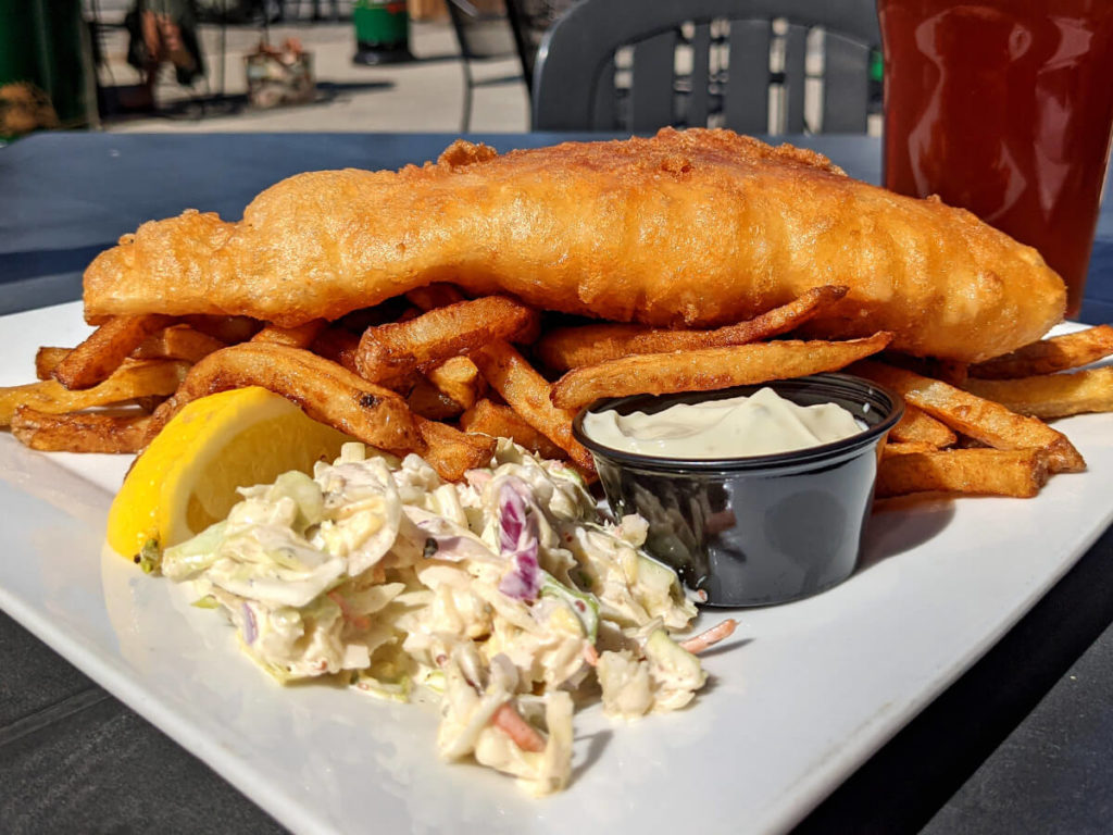 Fish & Chips on the Patio at Taps Brewhouse